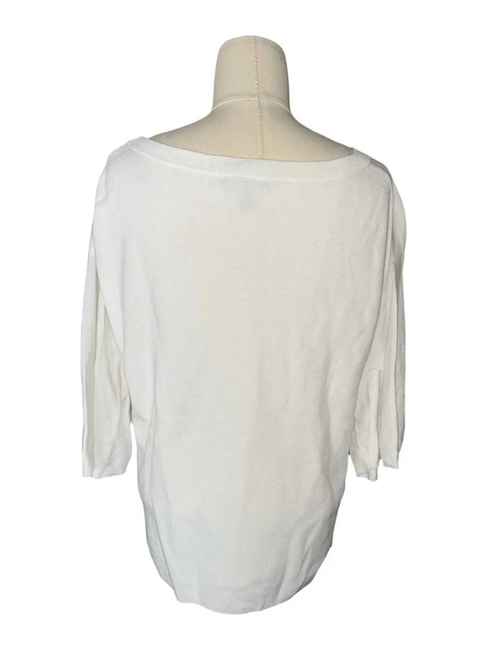 J. Crew Lightweight White Scoop Neck